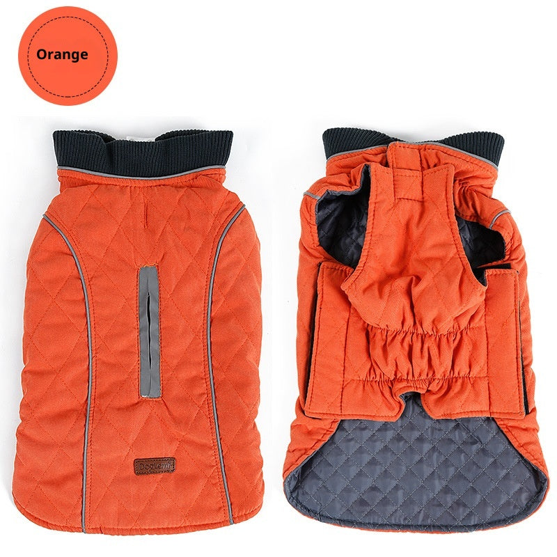 stylish warm dog winter coat orange - buy tested dog accessories from happypawsco