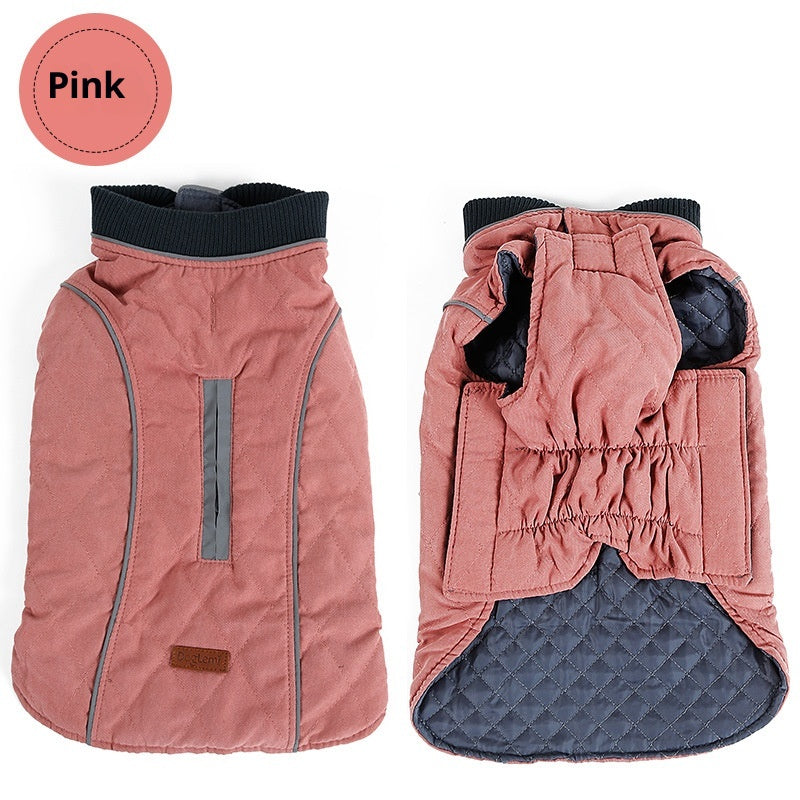 stylish warm dog winter coat pink - buy tested dog accessories from happypawsco